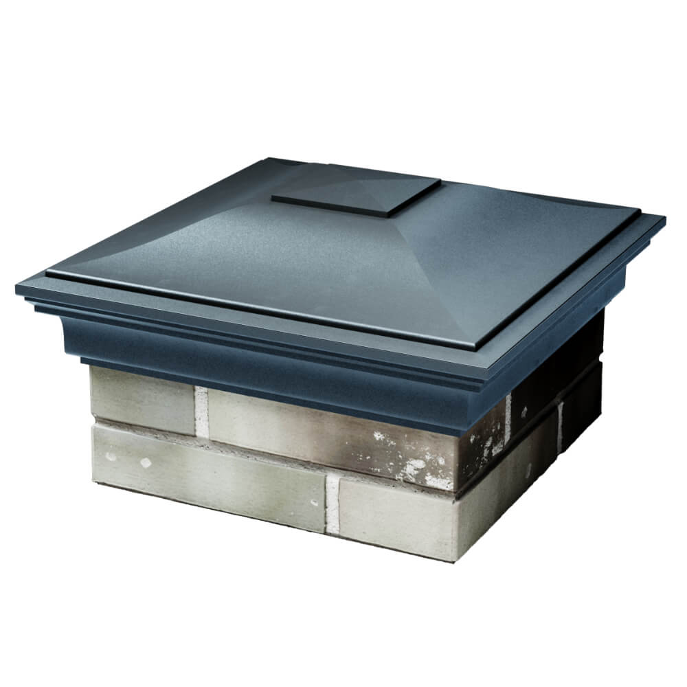 Колпак Zking Монблан Серый на столб 1.5х1.5 кирпича (385х385мм) в Ярославле фото