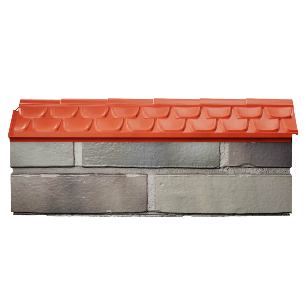 Парапет Zking Эльбрус Красный с посадкой на 0.5 кирпича (130мм) в Ярославле фото