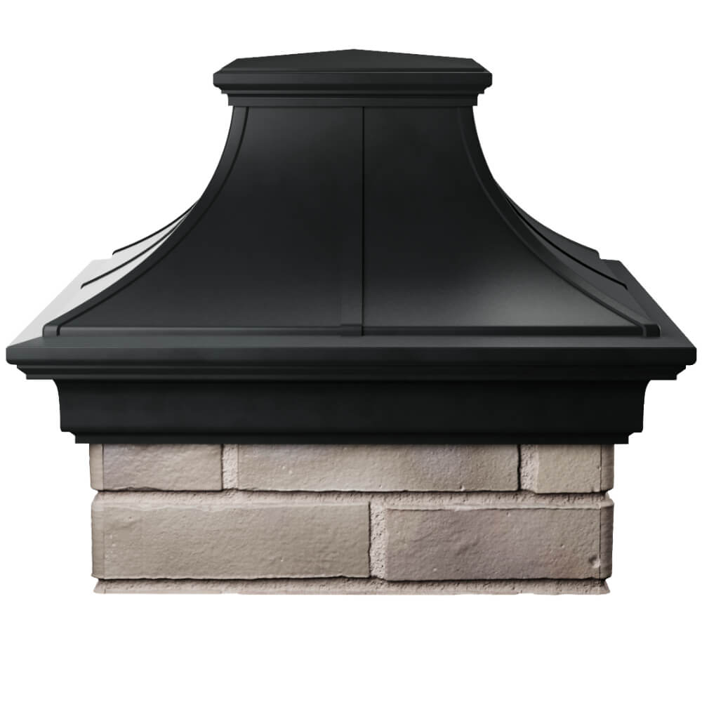 Колпак Zking Монблан Премиум Черный на столб 1.5х1.5 кирпича (385х385мм) Ярославль фото