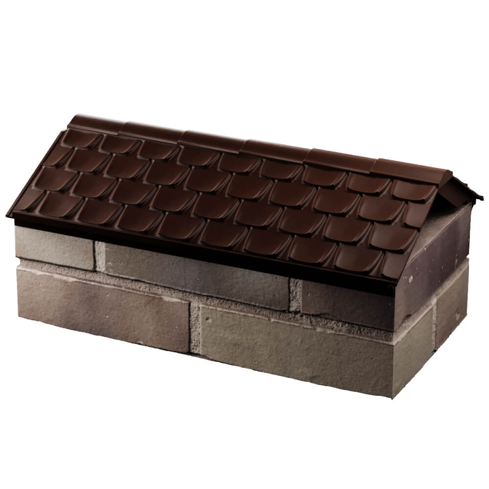 Парапет Zking Эльбрус Коричневый с посадкой на 1 кирпич (255мм) в Ярославле фото