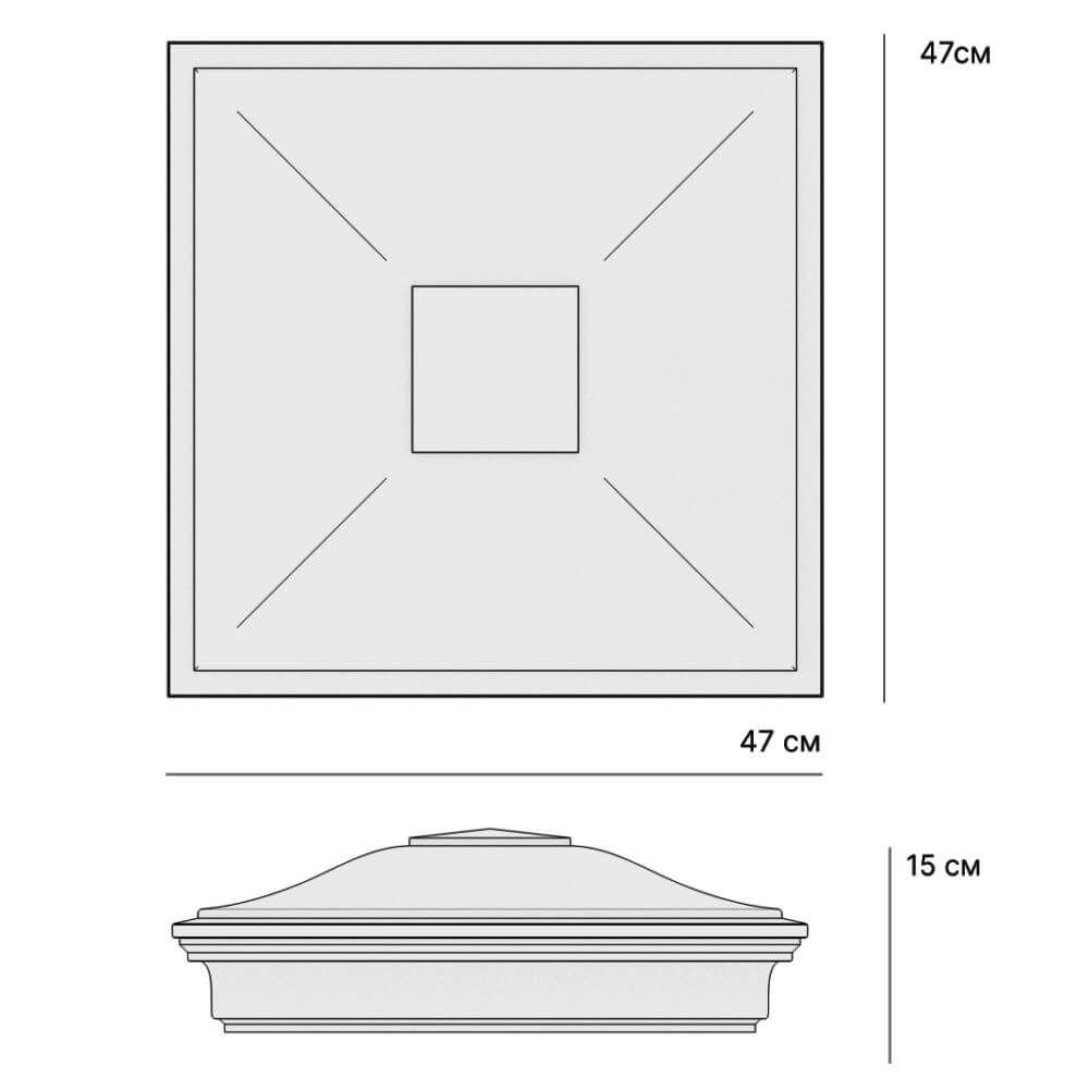 Колпак Zking Монблан Коричневый на столб 1.5х1.5 кирпича (385х385мм) в Ярославле фото