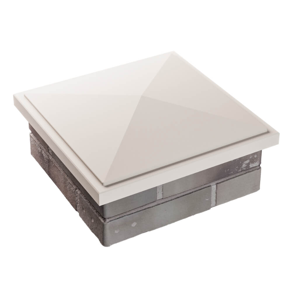 Колпак Zking БонаМоно Бежевый на столб 1.5х1.5 кирпича (385х385, 400х400мм) в Ярославле фото