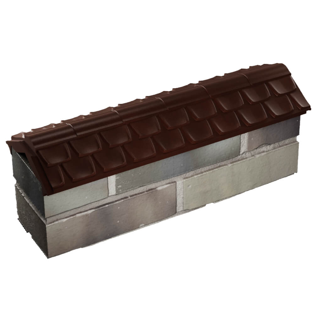Парапет Zking Эльбрус Коричневый с посадкой на 0.5 кирпича (130мм) в Ярославле фото