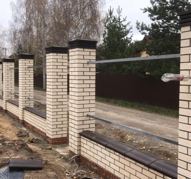 Колпак Zking Бона ХайТек Коричневый на столб 1.5х1.5 кирпича (385х385мм) в Ярославле фото