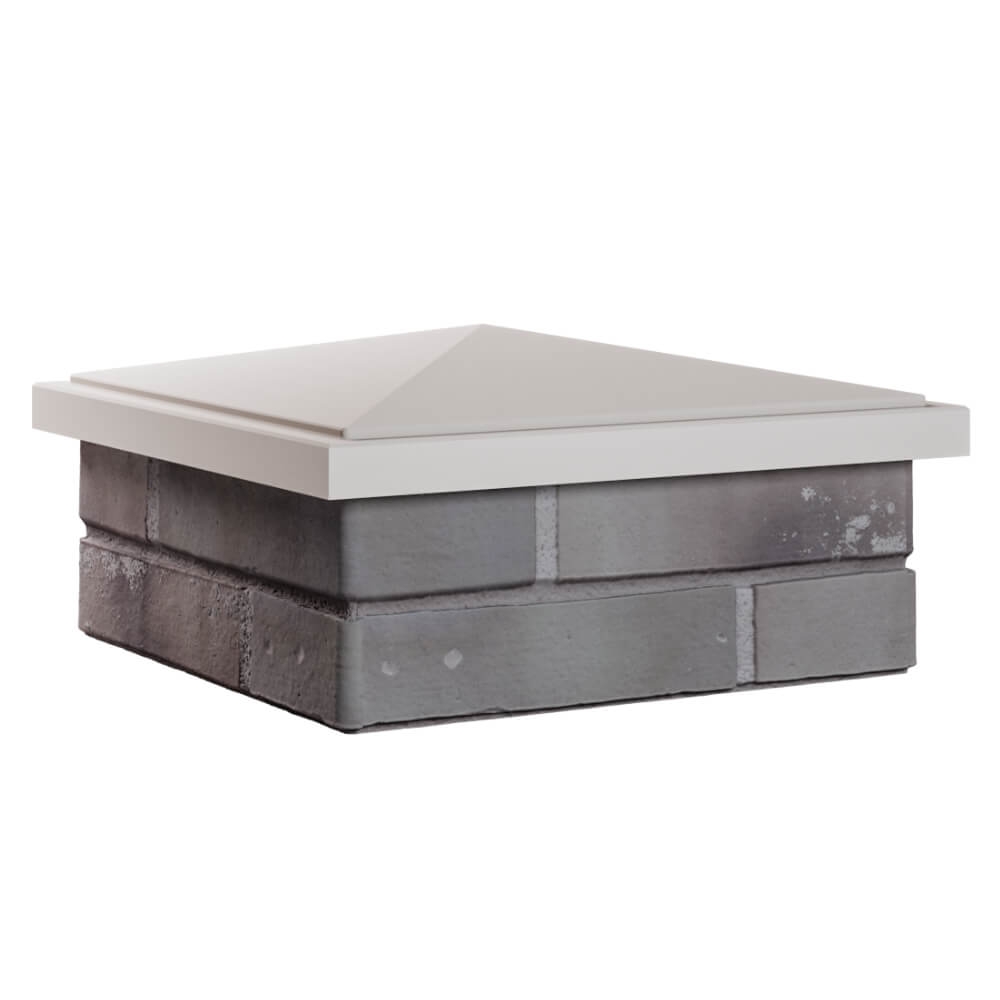 Колпак Zking БонаМоно Бежевый на столб 1.5х1.5 кирпича (385х385, 400х400мм) в Ярославле фото