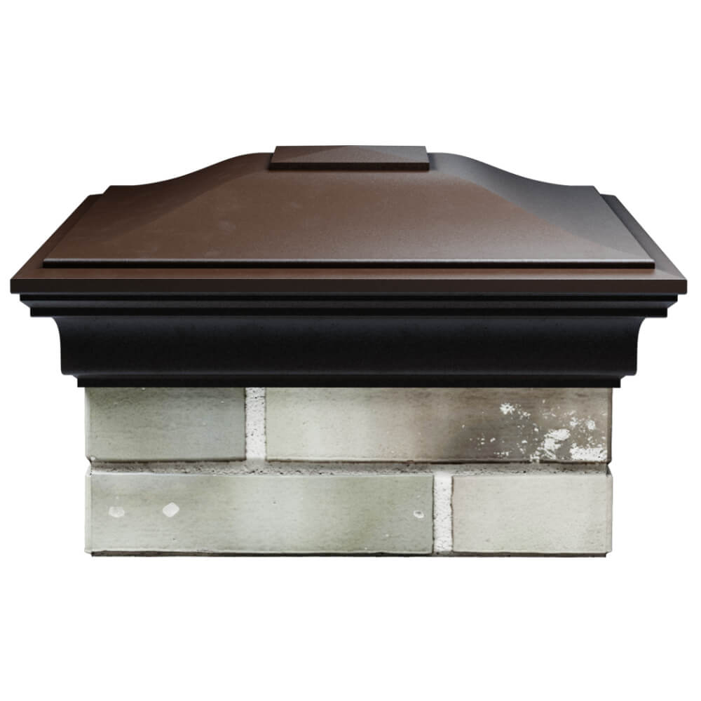 Колпак Zking Монблан Коричневый на столб 1.5х1.5 кирпича (385х385мм) Ярославль фото