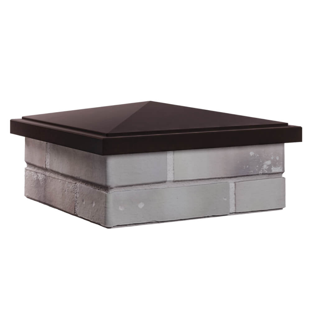 Колпак Zking БонаМоно Коричневый на столб 1.5х1.5 кирпича (385х385, 400х400мм) в Ярославле фото