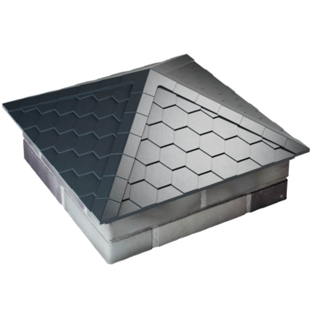 Колпак Zking Эверест Серый на столб 2х2 кирпича (535х535мм) Ярославль фото