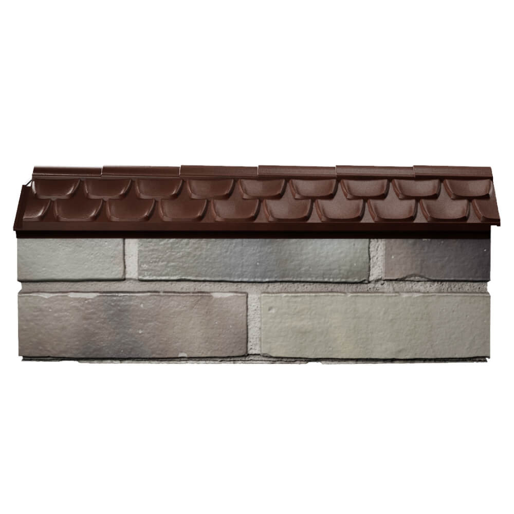 Парапет Zking Эльбрус Коричневый с посадкой на 0.5 кирпича (130мм) в Ярославле фото
