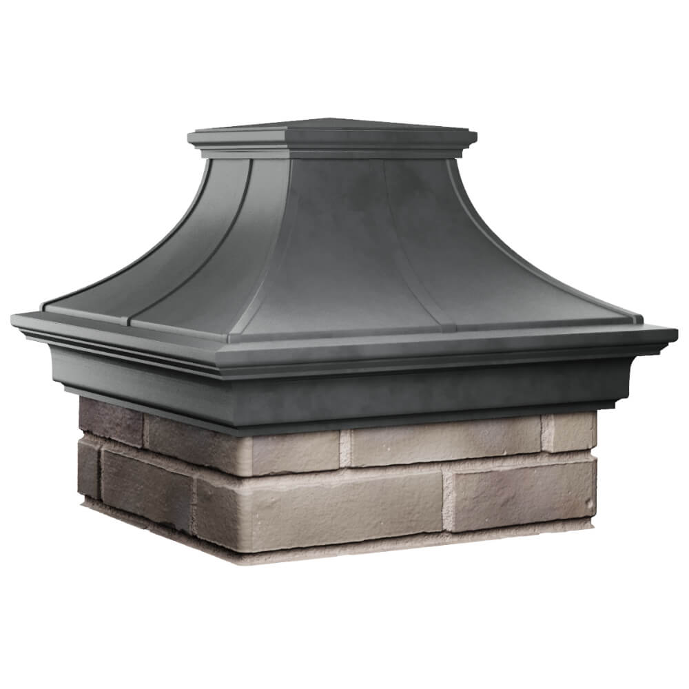 Колпак Zking Монблан Премиум Серый на столб 1.5х1.5 кирпича (385х385мм) в Ярославле фото