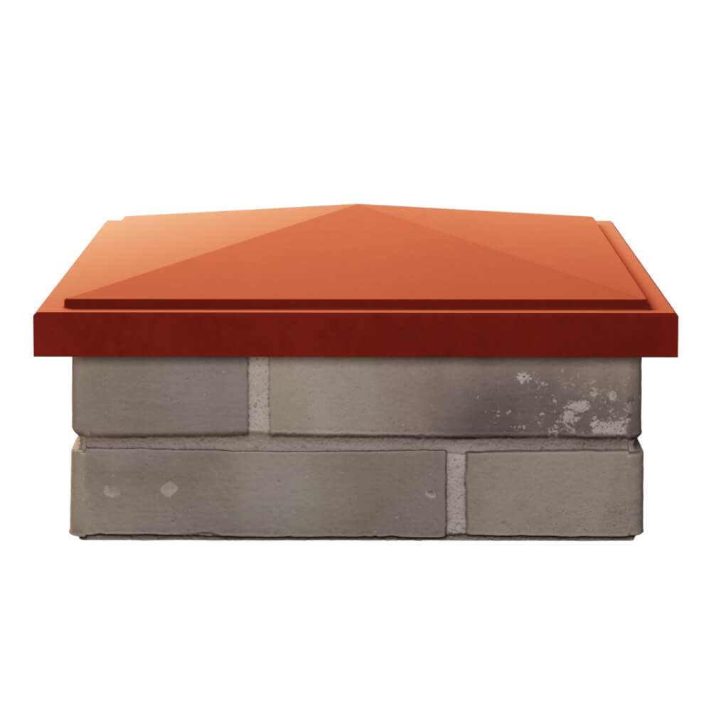 Колпак Zking БонаМоно Красный на столб 1.5х1.5 кирпича (385х385, 400х400мм) Ярославль фото