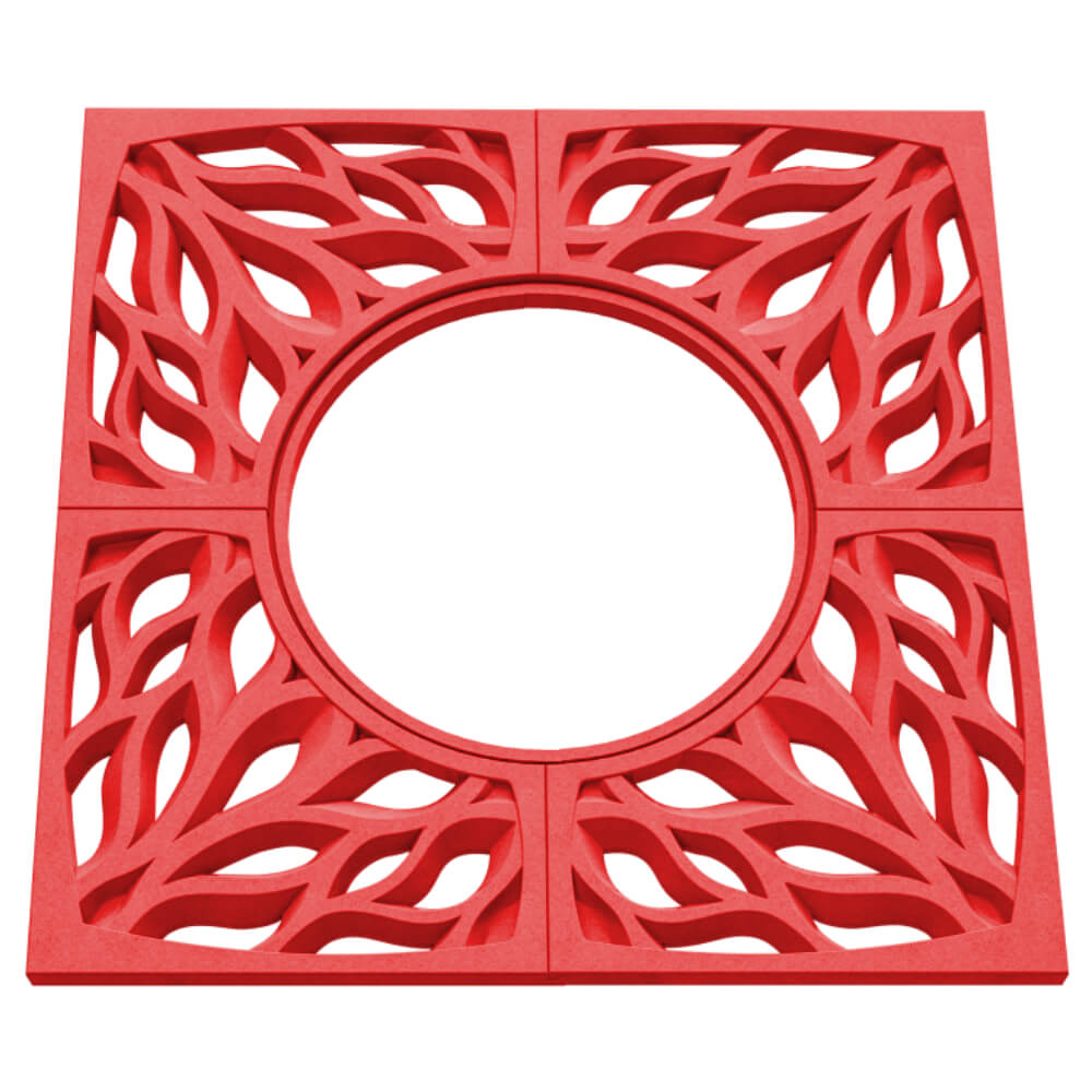 Приствольная решетка для дерева ZKING CRUST 1.2х1.2м Красная в Ярославле фото