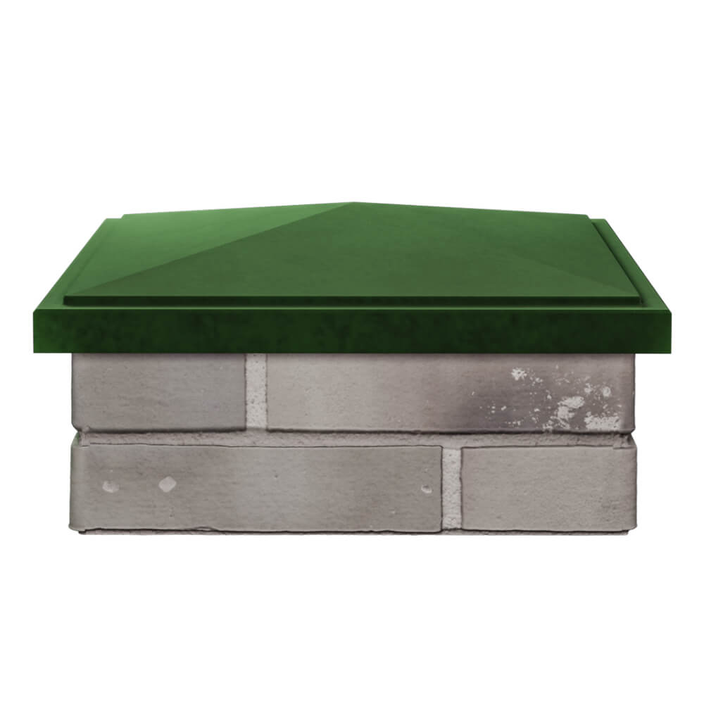 Колпак Zking БонаМоно Зеленый на столб 1.5х1.5 кирпича (385х385, 400х400мм) Ярославль фото