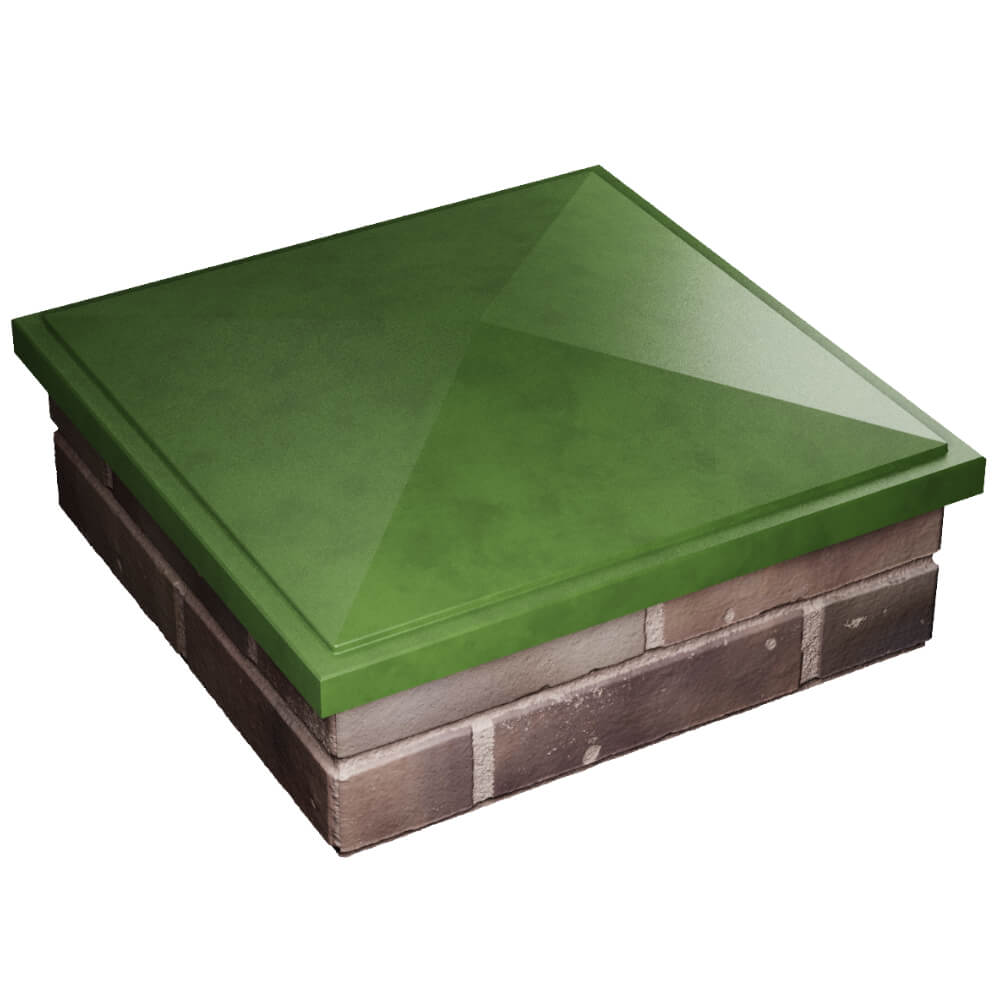 Колпак Zking БонаМоно Зеленый на столб 2х2 кирпича (515х515, 530х530мм) в Ярославле фото