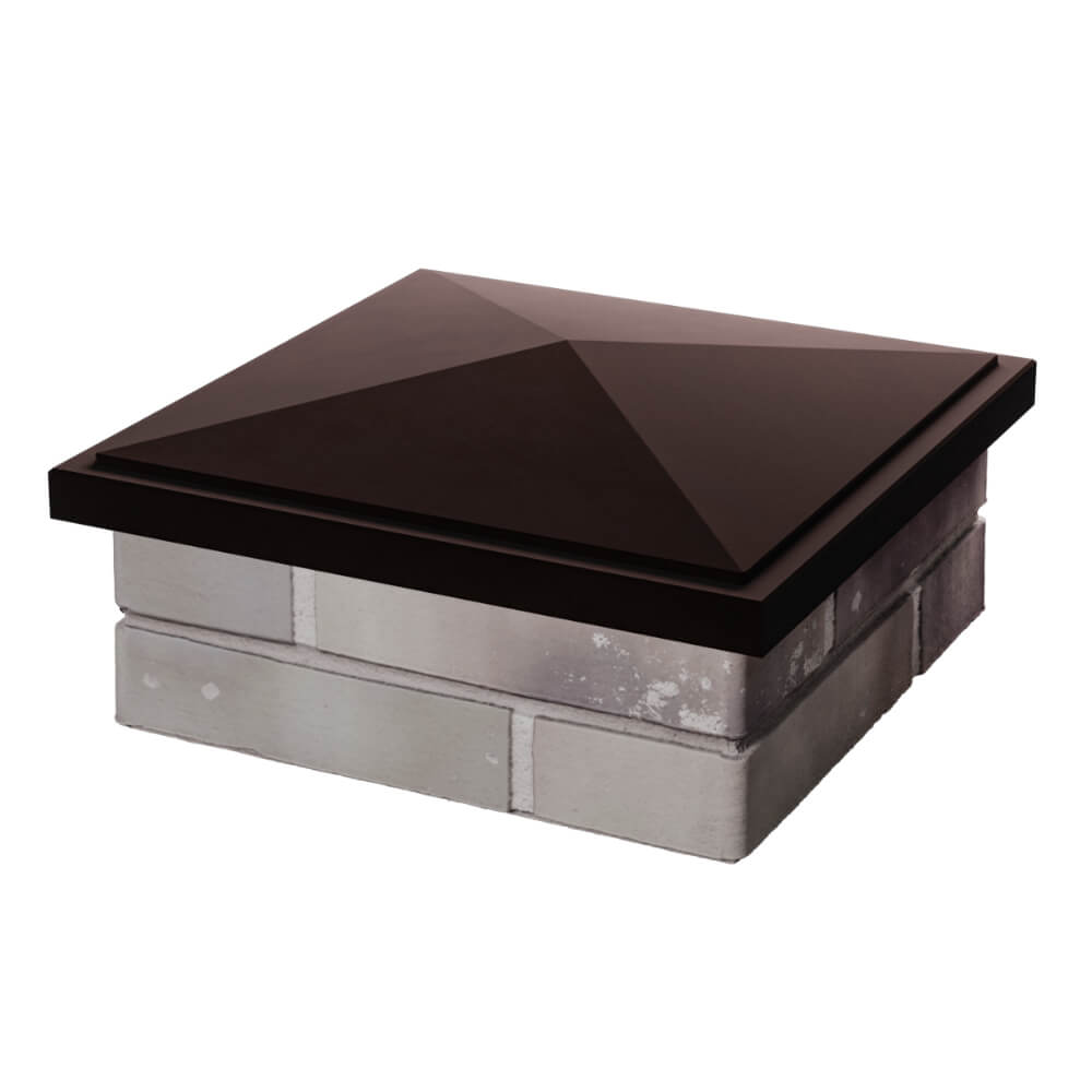 Колпак Zking БонаМоно Коричневый на столб 1.5х1.5 кирпича (385х385, 400х400мм) в Ярославле фото