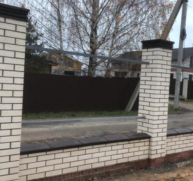 Колпак Zking Бона ХайТек Коричневый на столб 1.5х1.5 кирпича (385х385мм) в Ярославле фото