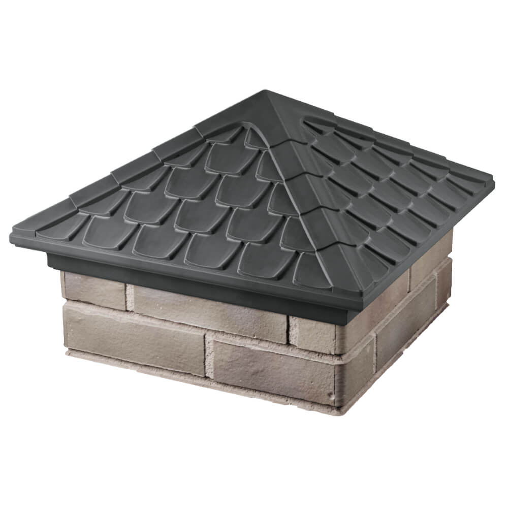 Колпак Zking Эльбрус Серый на столб 1.5х1.5 кирпича (385х385мм) в Ярославле фото