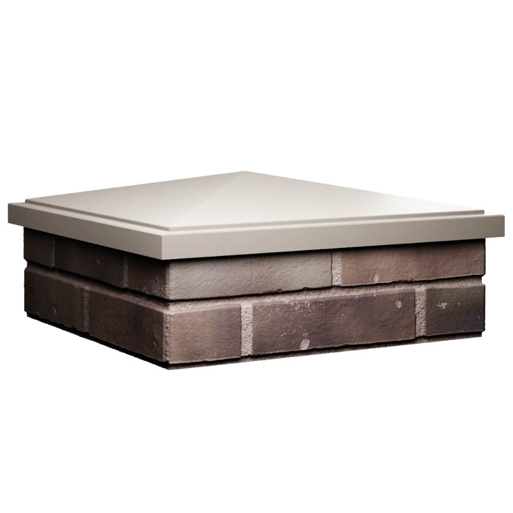 Колпак Zking БонаМоно Бежевый на столб 2х2 кирпича (515х515, 530х530мм) в Ярославле фото