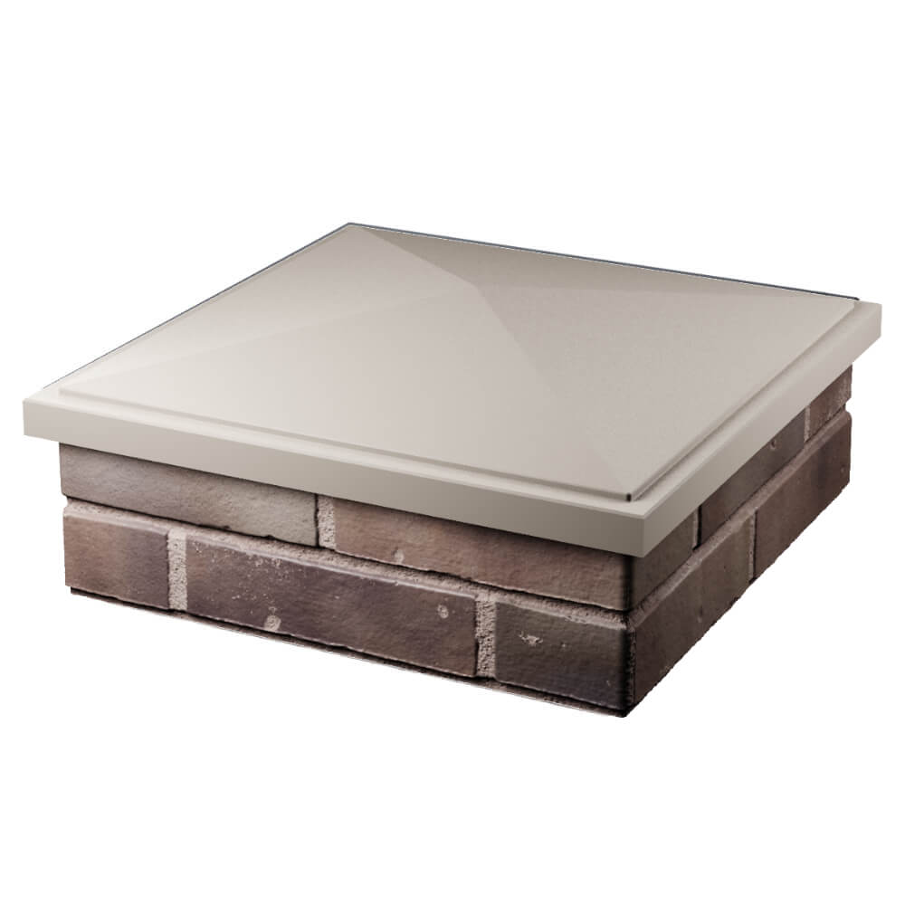 Колпак Zking БонаМоно Бежевый на столб 2х2 кирпича (515х515, 530х530мм) в Ярославле фото