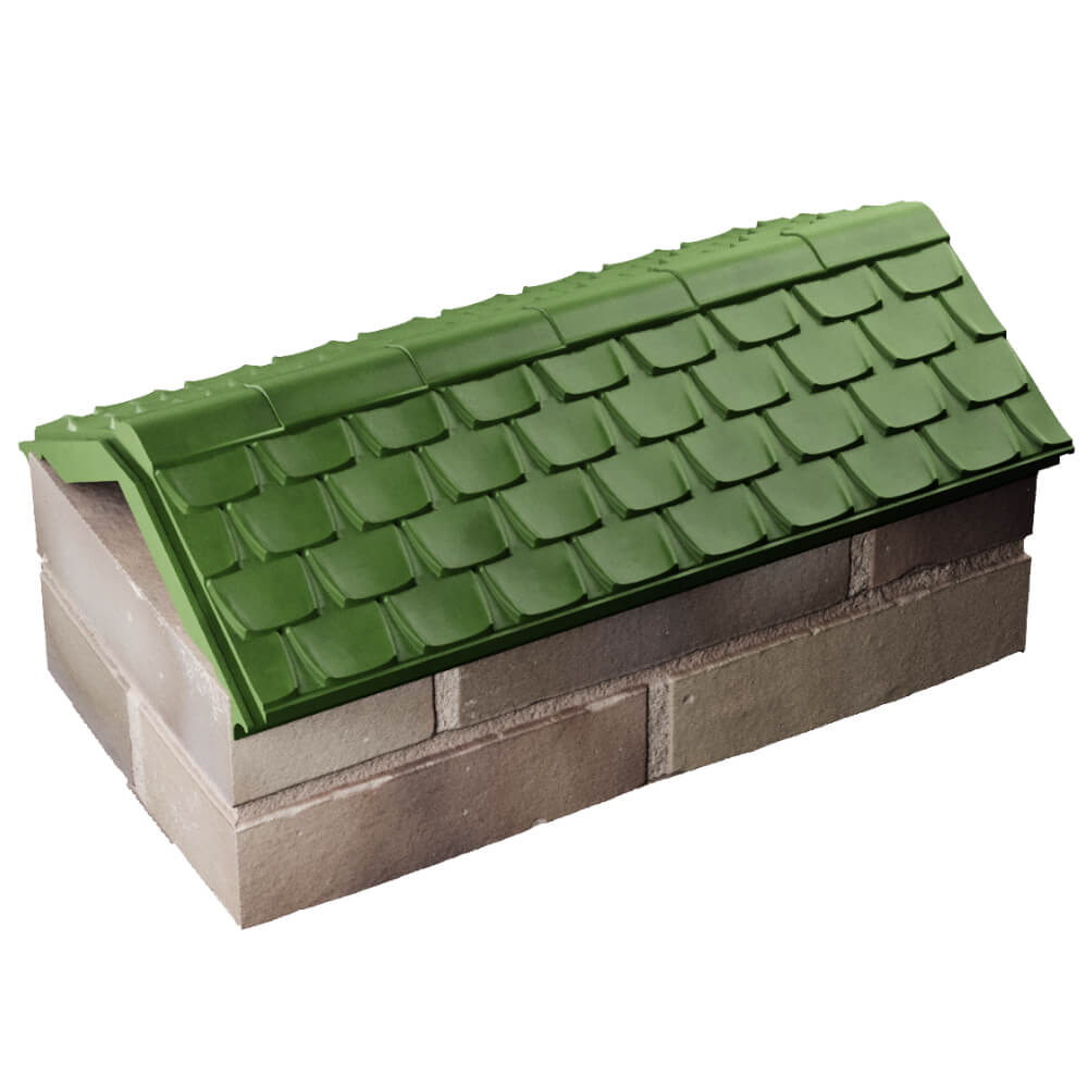 Парапет Zking Эльбрус Зеленый с посадкой на 1 кирпич (255мм) в Ярославле фото