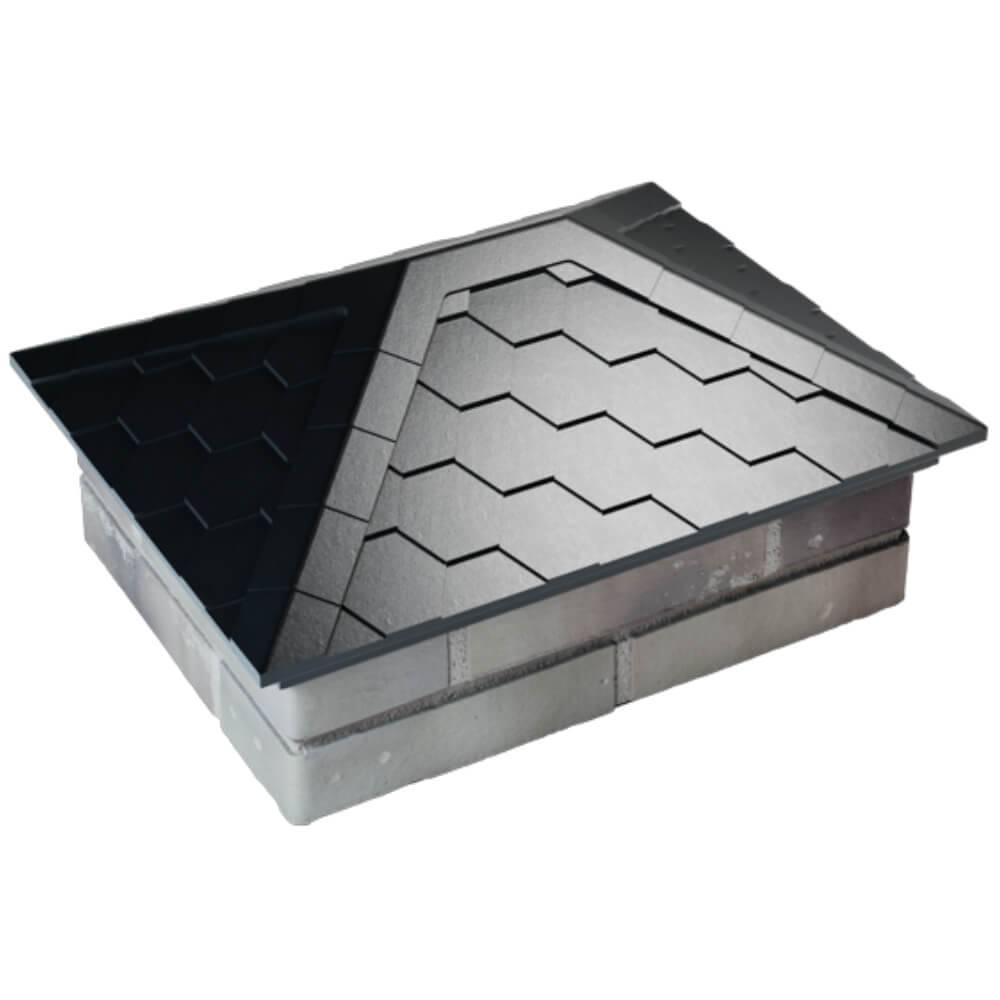 Колпак Zking Эверест Черный на столб 2х1.5 кирпича (520х390мм) Ярославль фото