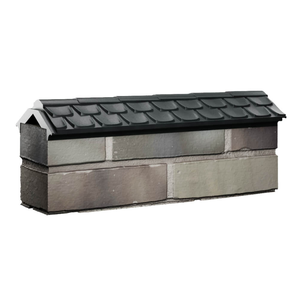 Парапет Zking Эльбрус Черный с посадкой на 0.5 кирпича (130мм) Ярославль фото