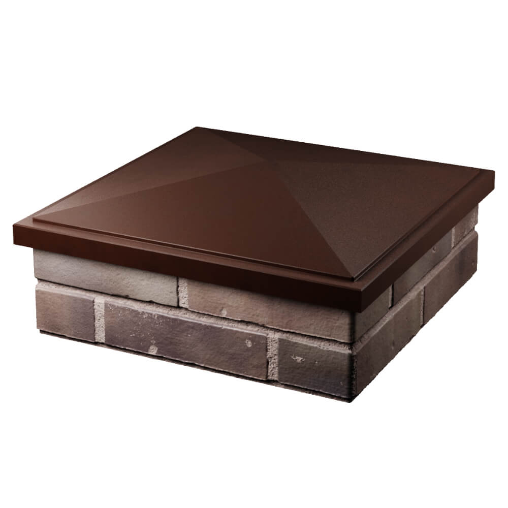 Колпак Zking БонаМоно Коричневый на столб 2х2 кирпича (515х515, 530х530мм) в Ярославле фото