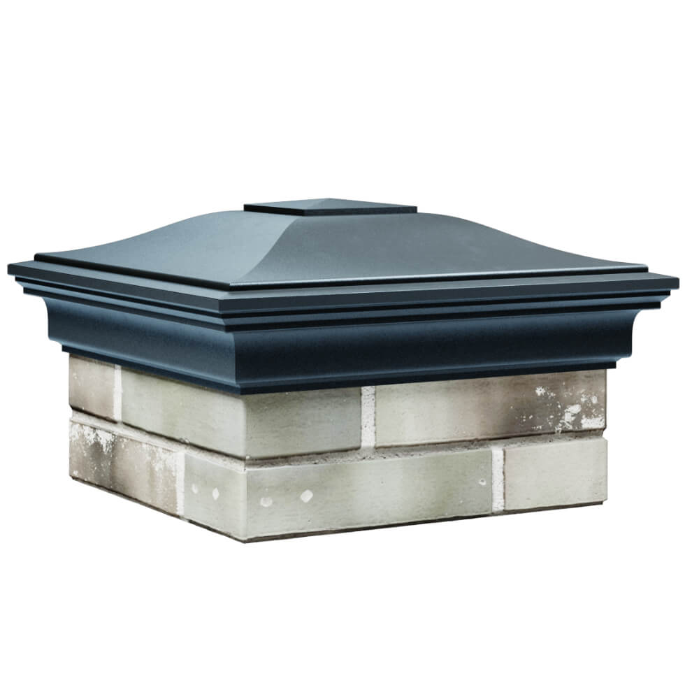 Колпак Zking Монблан Серый на столб 1.5х1.5 кирпича (385х385мм) в Ярославле фото