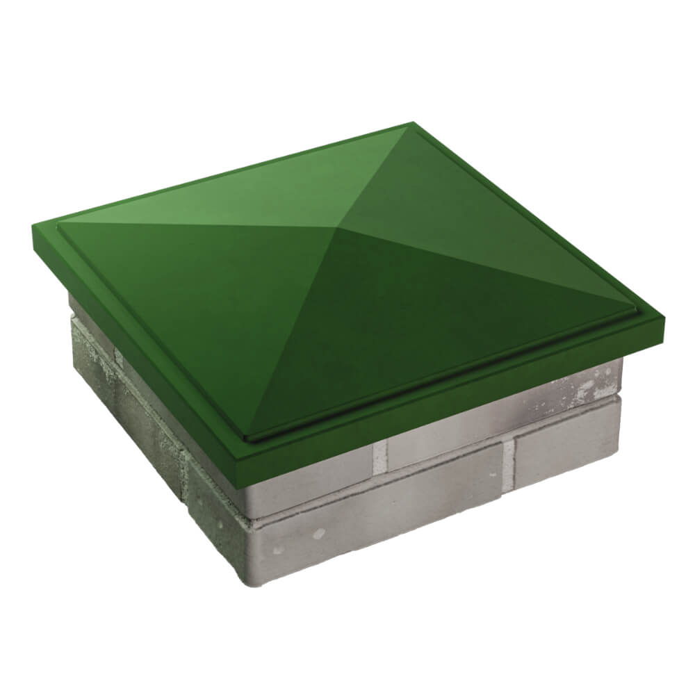 Колпак Zking БонаМоно Зеленый на столб 1.5х1.5 кирпича (385х385, 400х400мм) в Ярославле фото