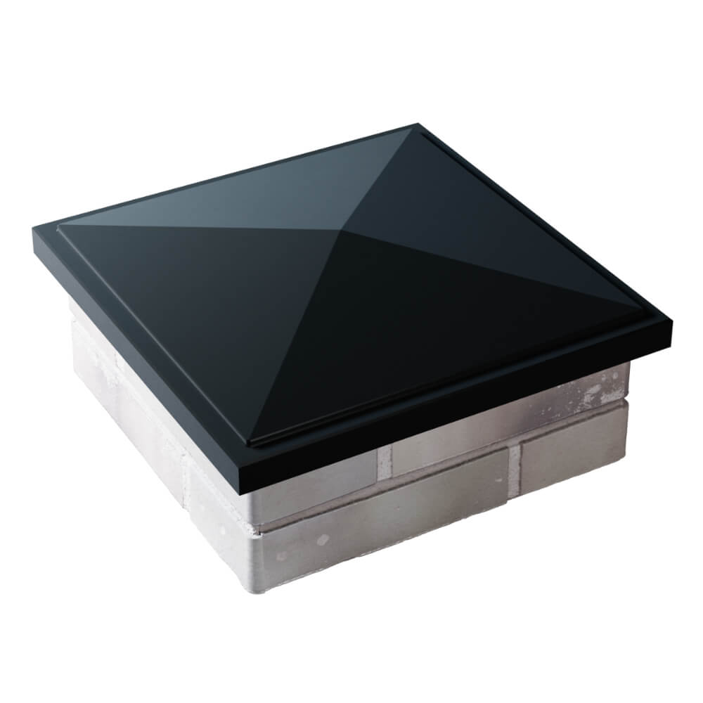 Колпак Zking БонаМоно Черный на столб 1.5х1.5 кирпича (385х385, 400х400мм) в Ярославле фото