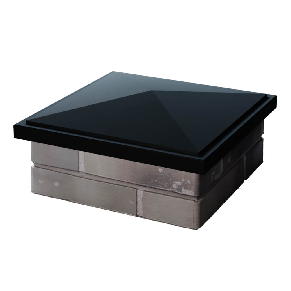 Колпак Zking БонаМоно Черный на столб 1.5х1.5 кирпича (385х385, 400х400мм) в Ярославле фото