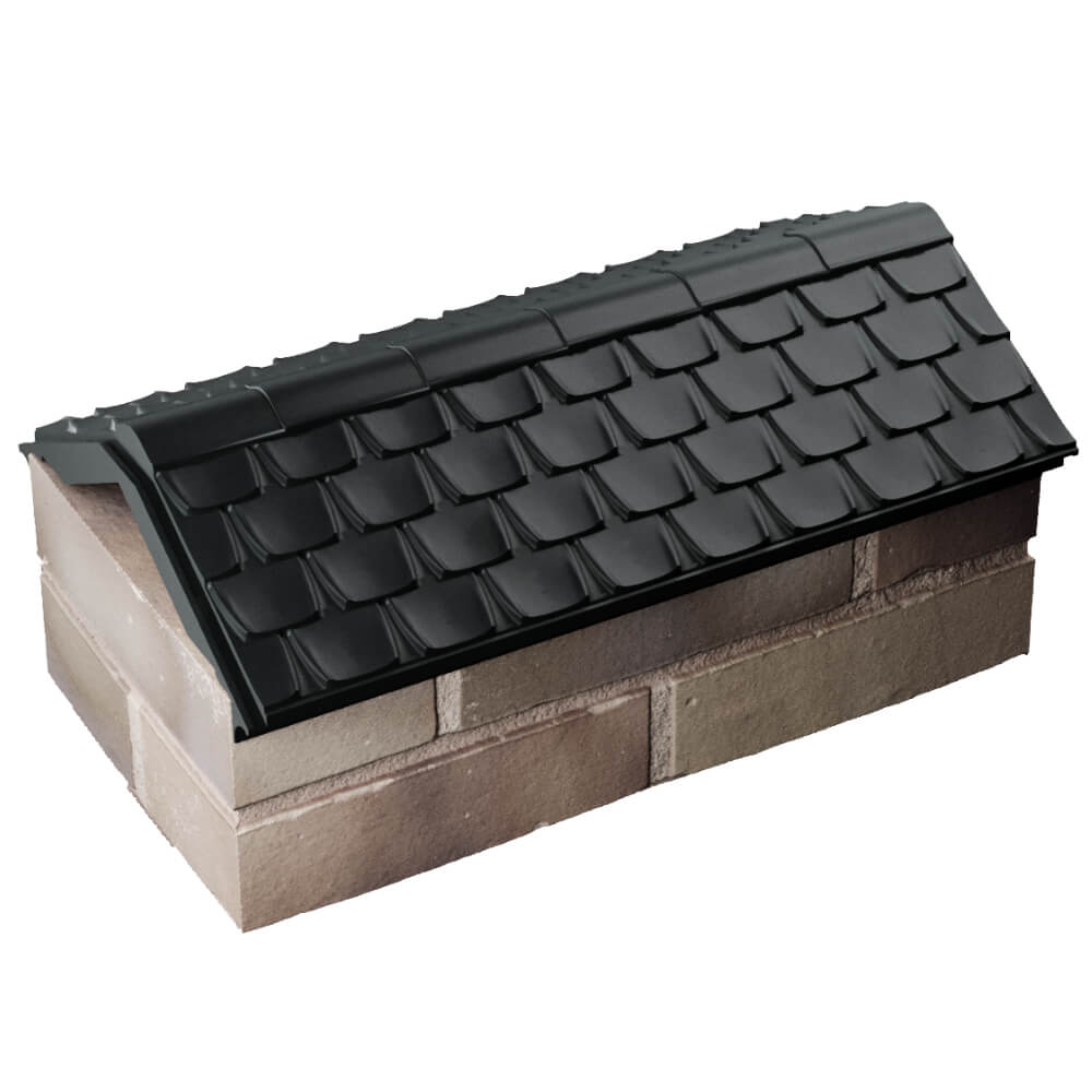 Парапет Zking Эльбрус Черный с посадкой на 1 кирпич (255мм) в Ярославле фото