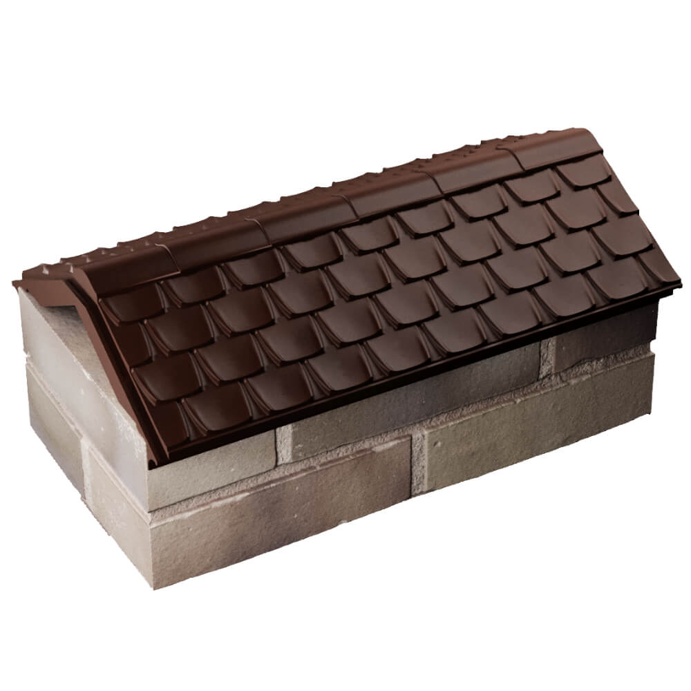 Парапет Zking Эльбрус Коричневый с посадкой на 1 кирпич (255мм) в Ярославле фото