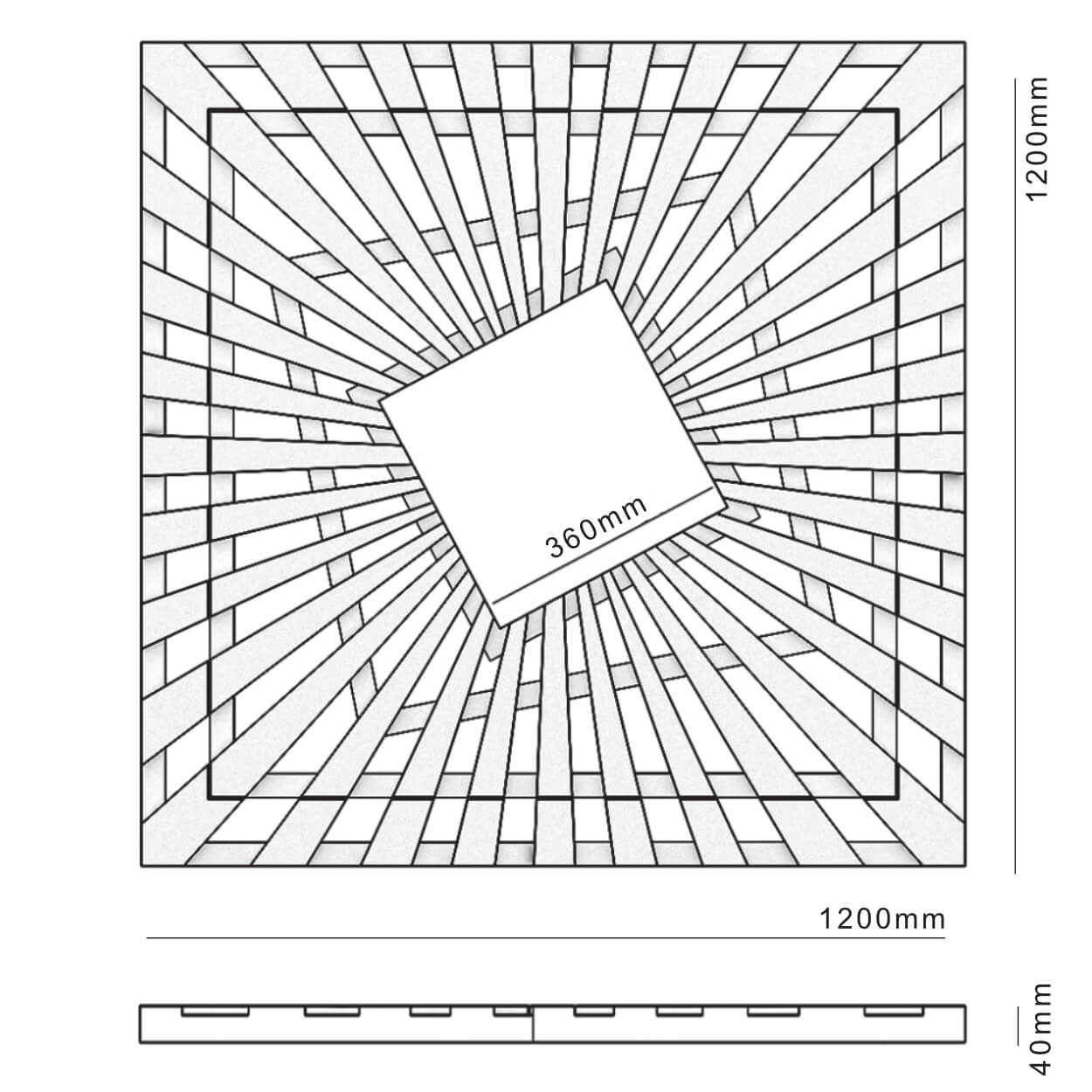 Приствольная решетка для дерева ZKING ATMOSPHERE 1.2х1.2м Черная в Ярославле фото