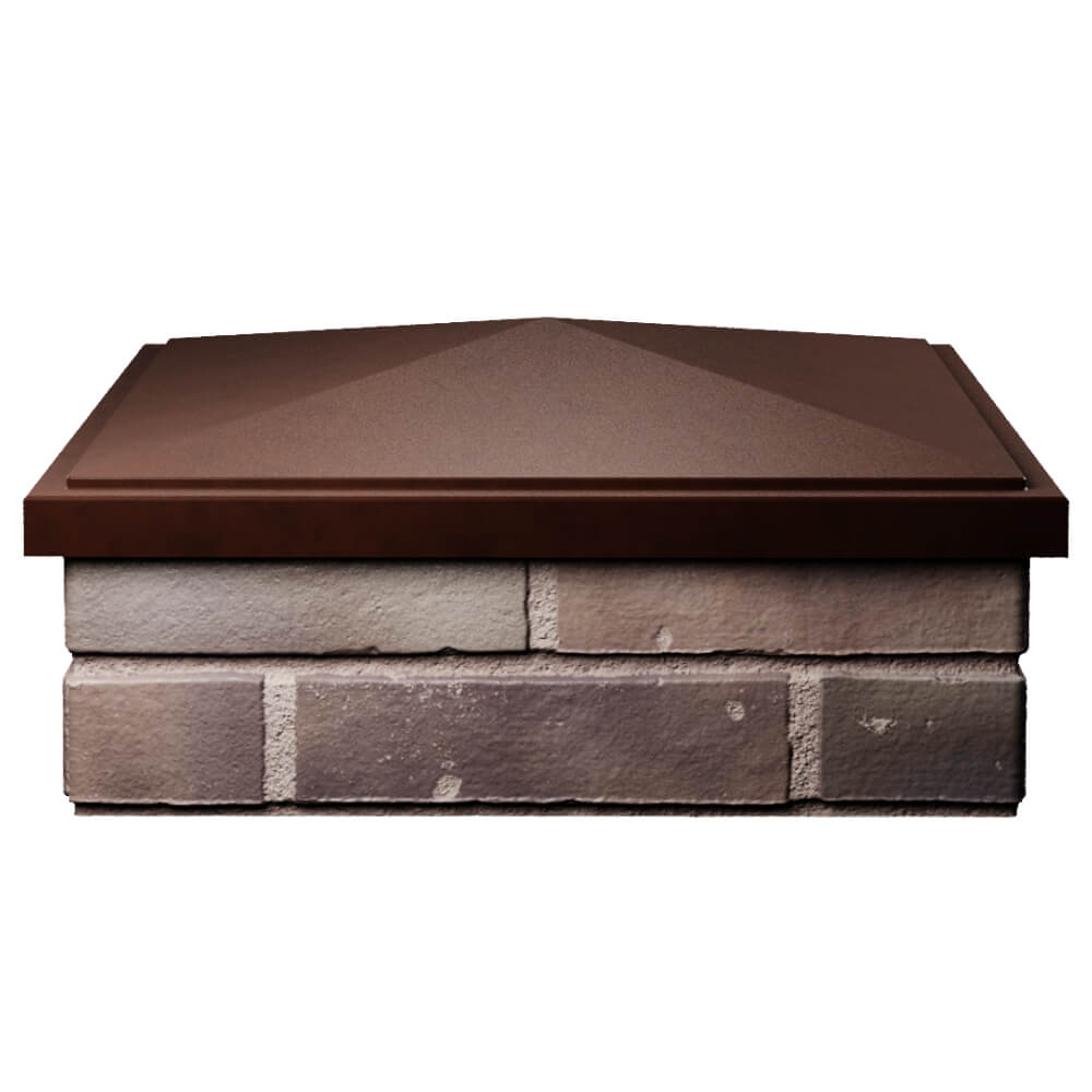 Колпак Zking БонаМоно Коричневый на столб 2х2 кирпича (515х515, 530х530мм) Ярославль фото