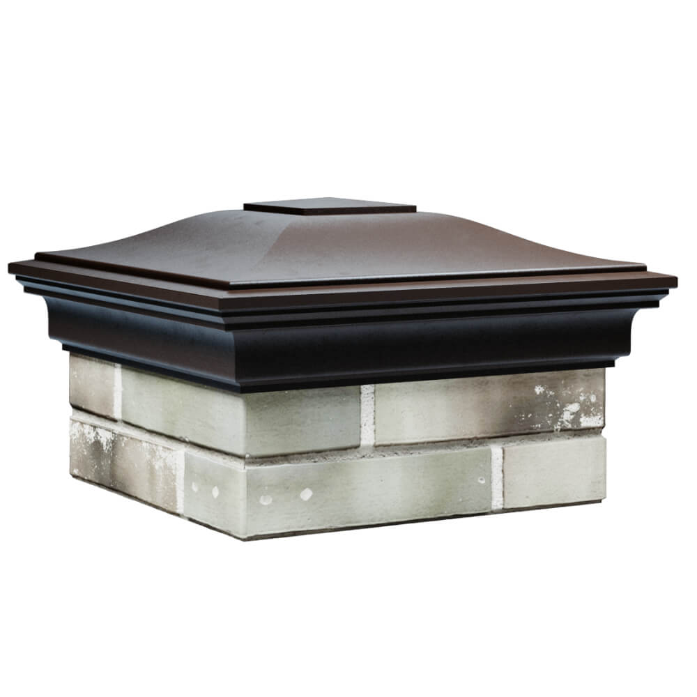 Колпак Zking Монблан Коричневый на столб 1.5х1.5 кирпича (385х385мм) в Ярославле фото