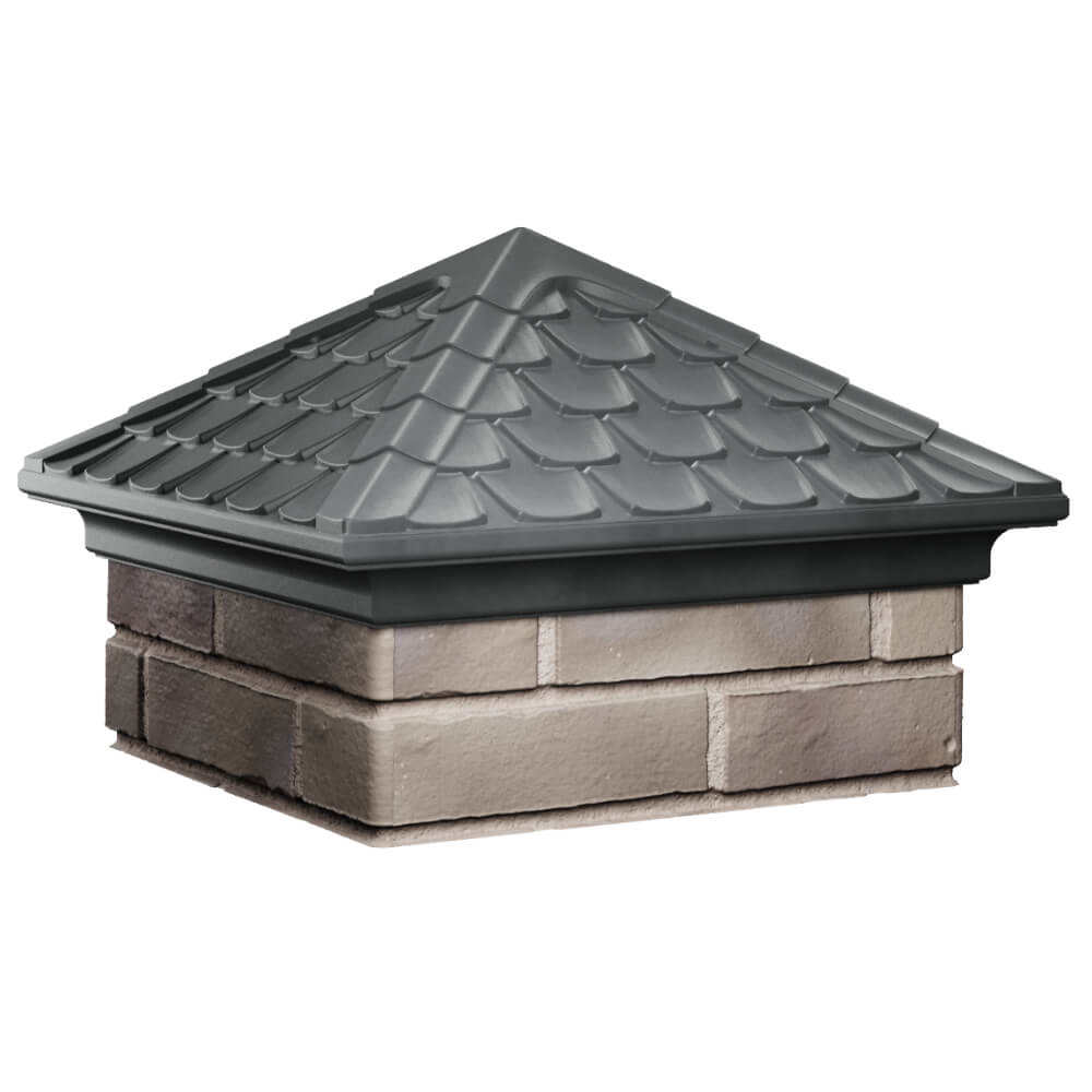 Колпак Zking Эльбрус Серый на столб 1.5х1.5 кирпича (385х385мм) в Ярославле фото