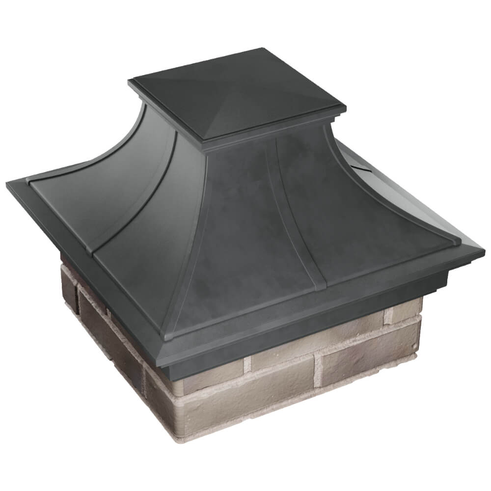 Колпак Zking Монблан Премиум Серый на столб 1.5х1.5 кирпича (385х385мм) в Ярославле фото