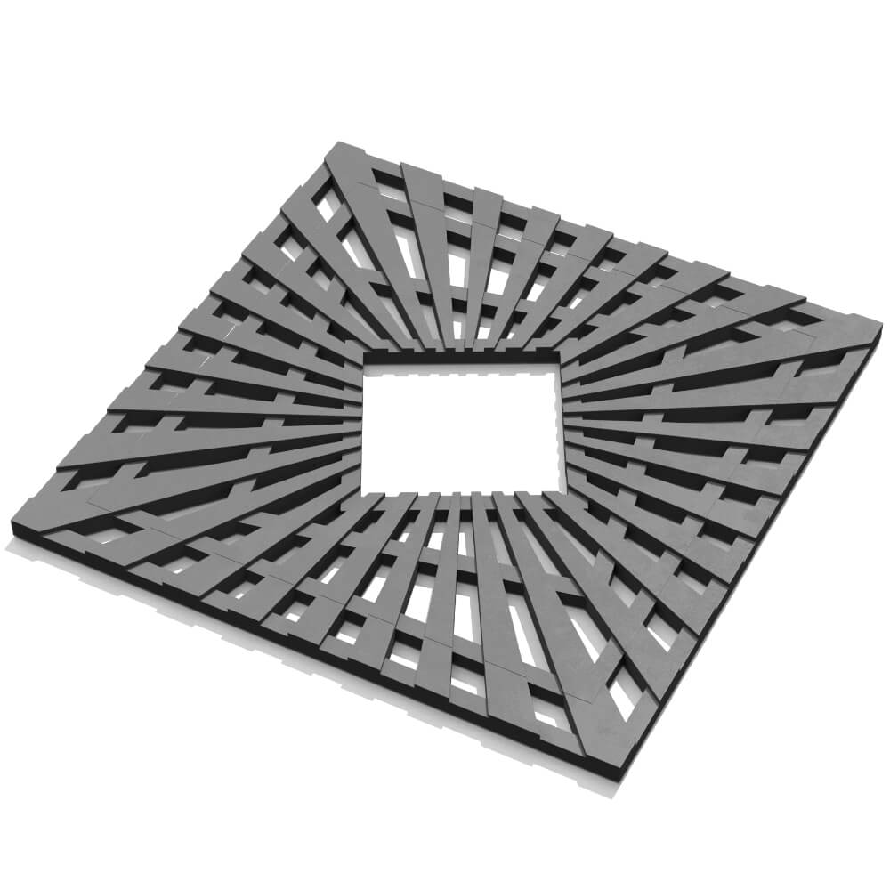 Приствольная решетка для дерева ZKING ATMOSPHERE 1.2х1.2м Серая в Ярославле фото