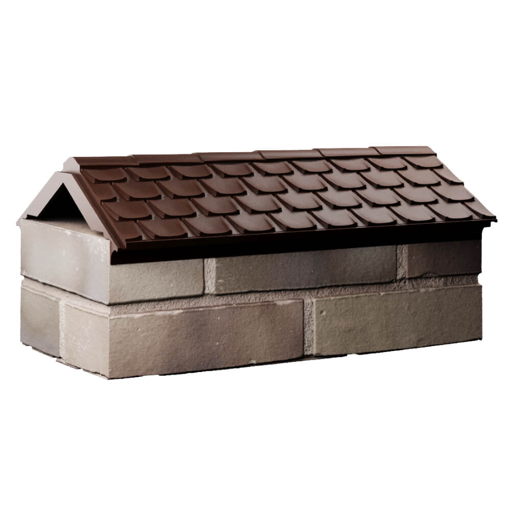 Парапет Zking Эльбрус Коричневый с посадкой на 1 кирпич (255мм) Ярославль фото