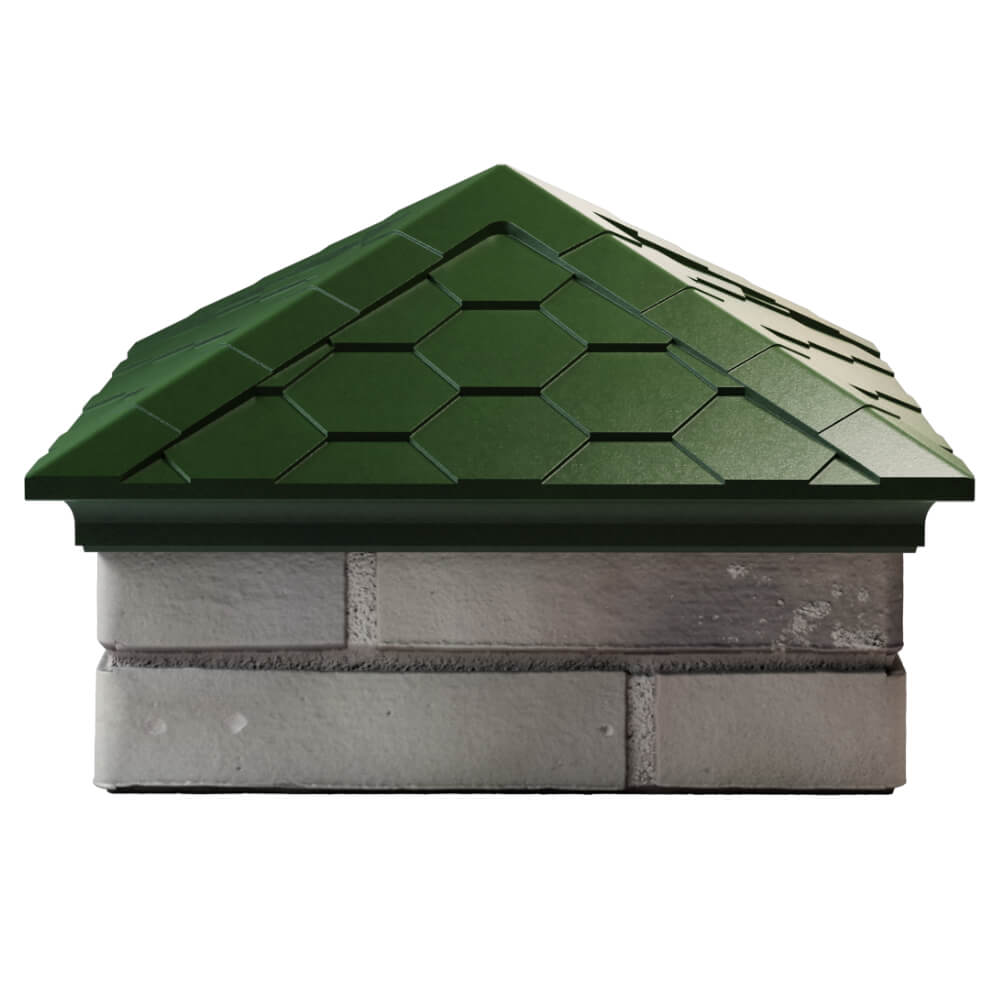 Колпак Zking Эверест Зеленый на столб 1.5х1.5 кирпича (390х390мм) Ярославль фото