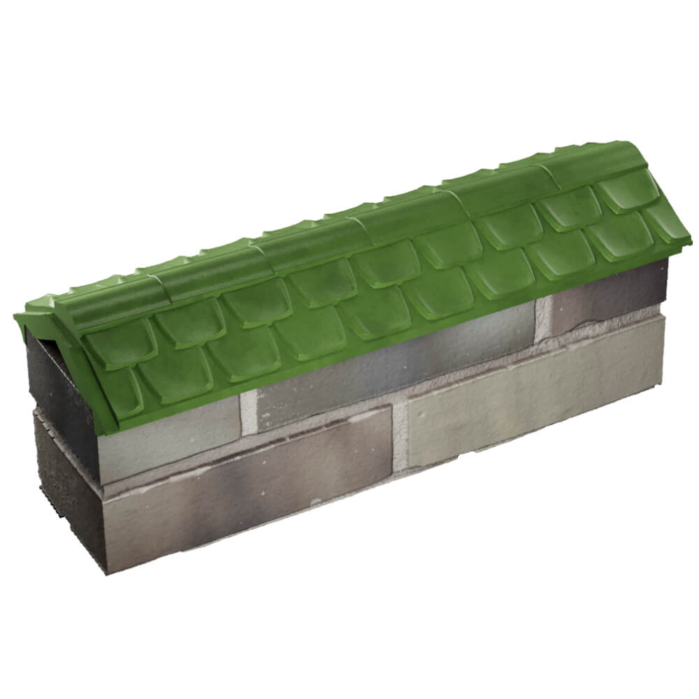 Парапет Zking Эльбрус Зеленый с посадкой на 0.5 кирпича (130мм) в Ярославле фото